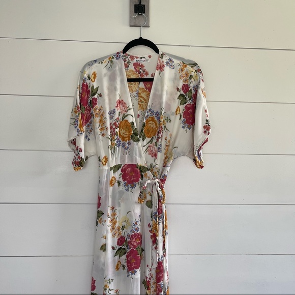 Reformation White Floral Vneck Maxi Dress - Picture 3 of 13